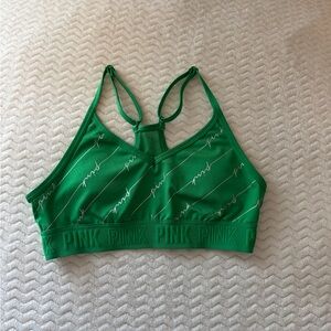 PINK Victoria's Secret Green Sports Bra